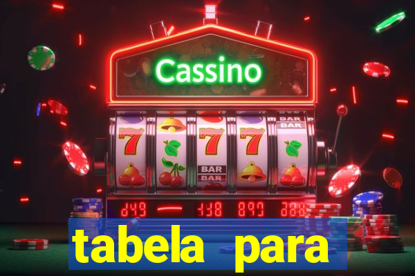 tabela para misturar cores